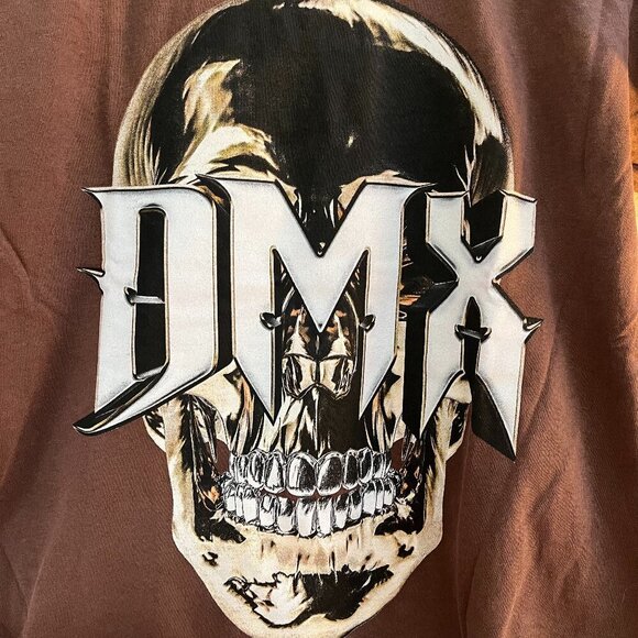 DMX Men's Graphic T Shirt Brown‎ Skull East Coast Rap Unisex Size Small NWT - Picture 1 of 4